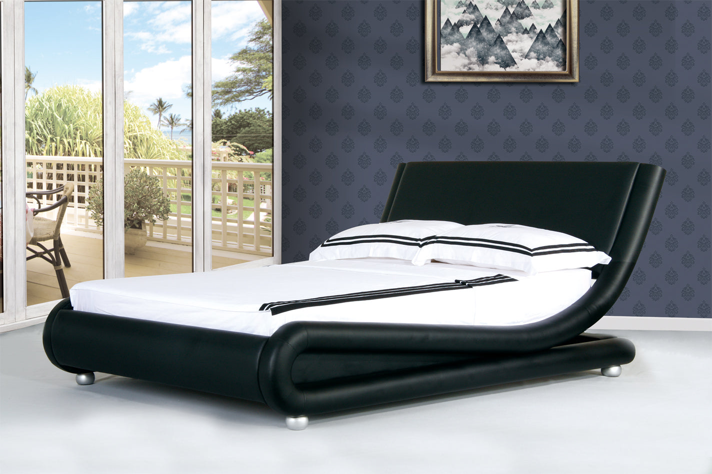 Mallorca Faux Leather Bed Frame - Sleek & Modern Upgrade for Your Bedroom Decor